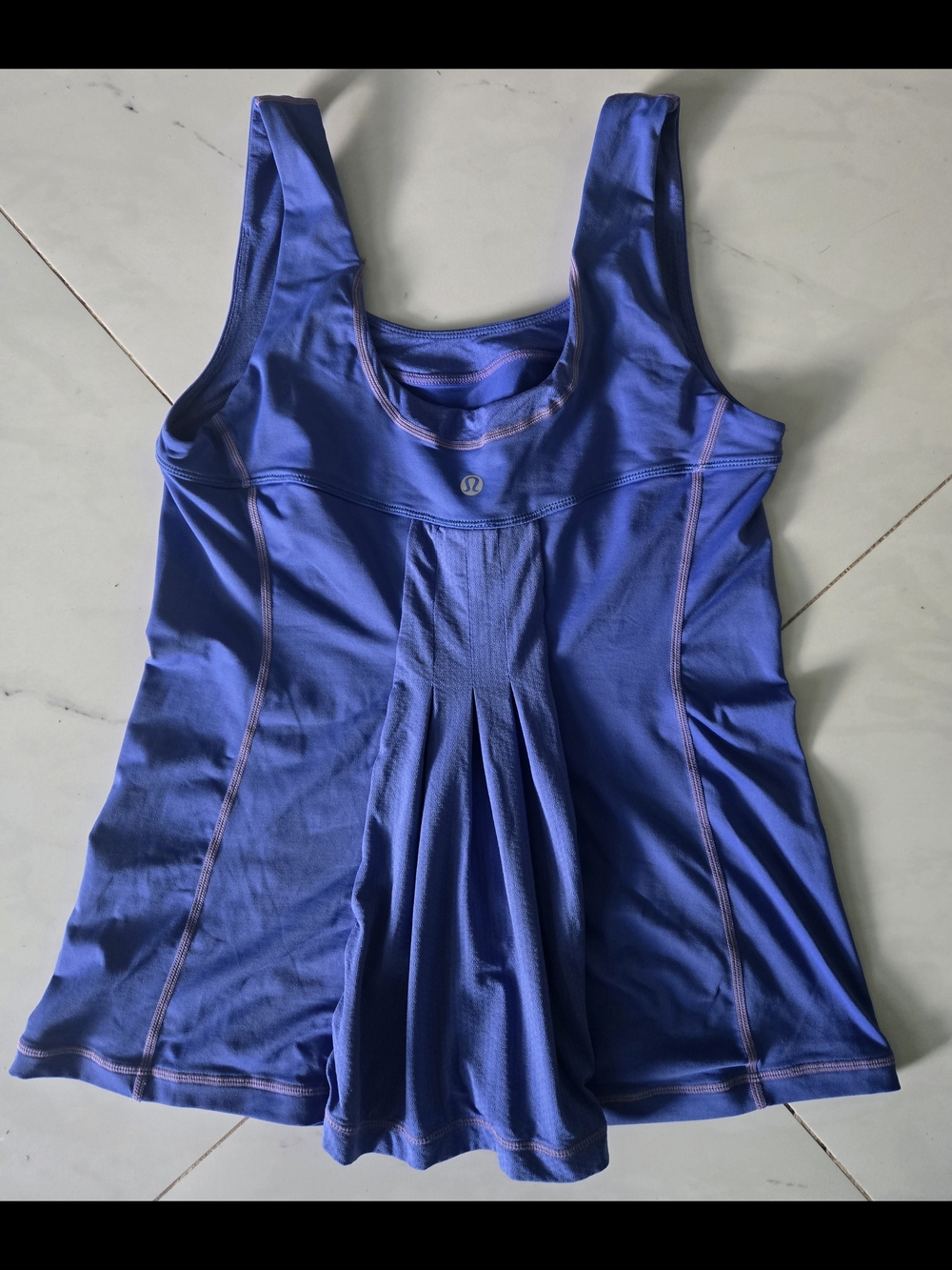 lululemon athletica Blue Tank Top with Pink Stitching